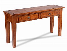 Vale Furnishers - Somerset Wide 2 Drawer Hall Table